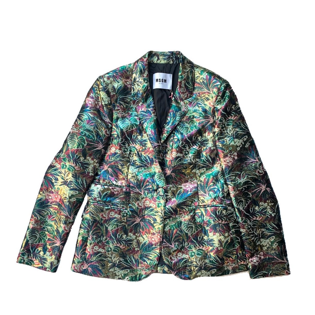 Msgm Metallic Structured Blazer
